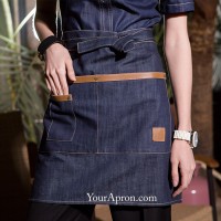 Denim Waist Apron with Pockets 47cm